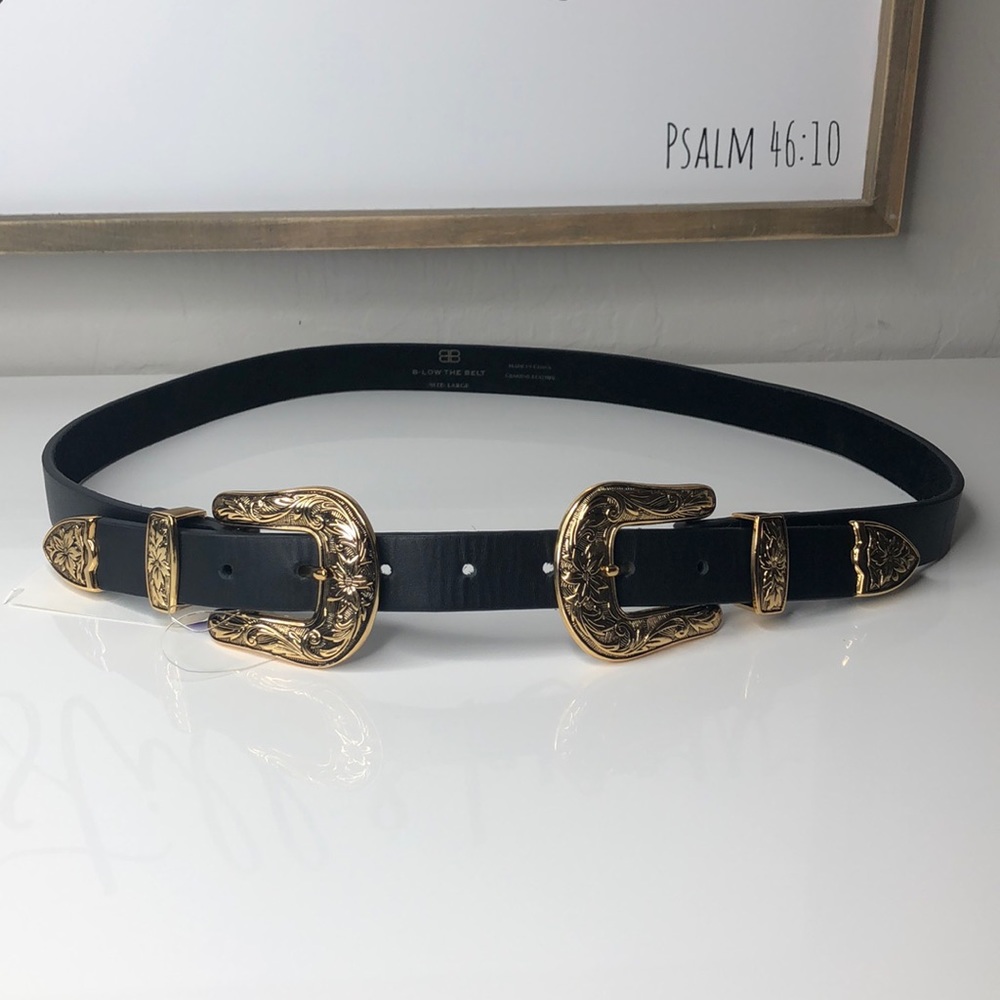 B-Low The Belt Smooth Leather Gold/Black